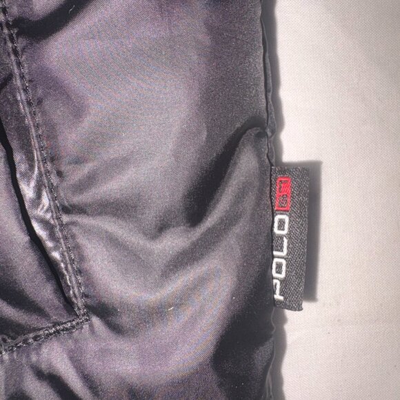 Vintage Polo Ralph Lauren Black Vertical Quilt Insulated Vest Men's XL Snaps - Picture 3 of 15